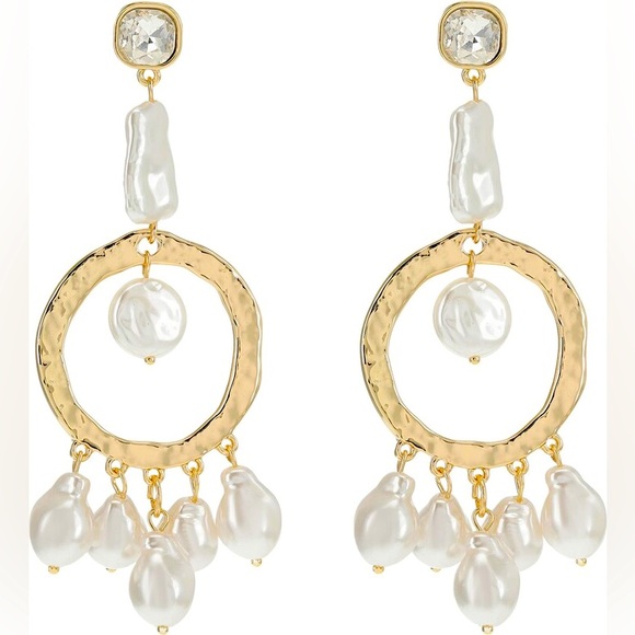 NWT Lilly Pulitzer Seaside Soleil Earrings in Gold Metallic - Picture 2 of 11